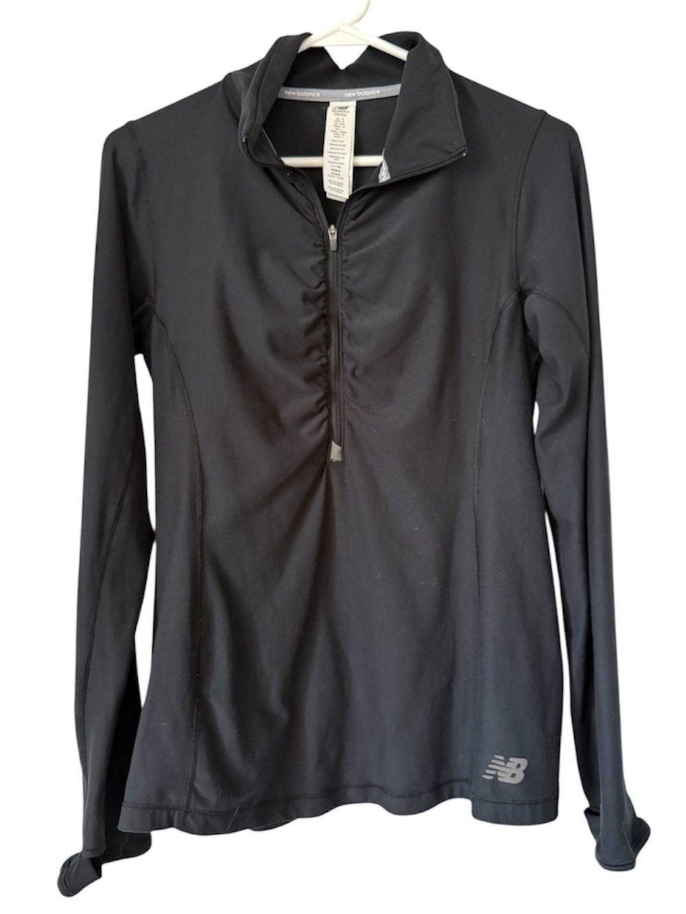 Women’s New Balance 1/2 Zip Running Top. Size Medium Black